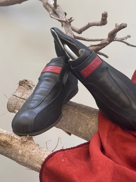 Versace Other - Vintage Versace Black and Red Men's Loafers
